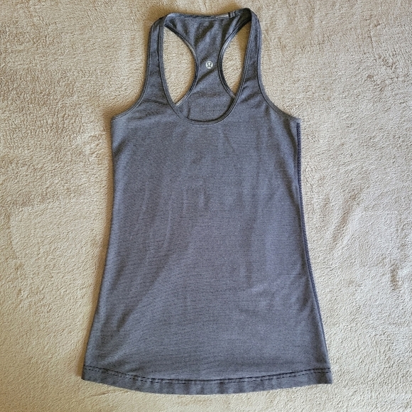 Lululemon Cool Racerback Mini Pop Stripe Black Heathered Slate - Picture 2 of 10